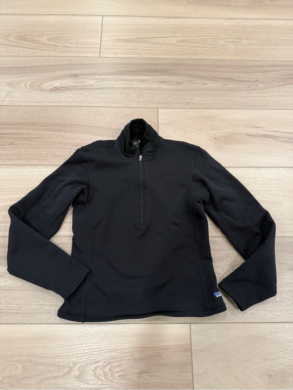 vintage PATAGONIA Made In USA 🇺🇸 1/4 Zip Shirt S small Black